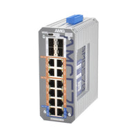 AMG Systems AMG570-2GBT-10GAT-4S-P360 Series Layer 2+ Managed Industrial Ethernet Switch with 2x 90W PoE, 10x 30W PoE, 4x SFP Ports