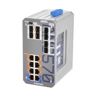 AMG Systems AMG570-2GBT-6GAT-8S-P360 Series Layer 2+ Managed Industrial Ethernet Switch with 2x 90W PoE, 6x 30W PoE, 8x SFP Ports