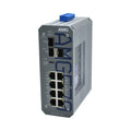 AMG Systems AMG570-8G-3S-KS1 Series Industrial 11-Port Managed Switch Kit, Includes (2) 1Gb Singlemode SFP Modules, 12VDC DIN-Rail Power Supply, and PSU Equipment Mounting