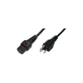 AMG Systems LINECORD-IEC-LOCK-US Line Cord, Locking C13 Connector, US NEMA Plug 5-15P, 2m
