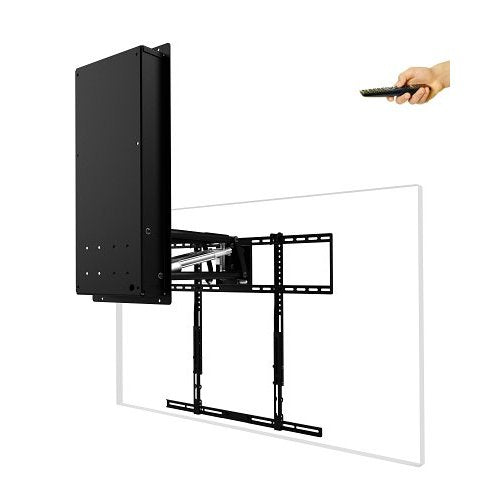 MantelMount MM860 Automated TV Mount, Auto-Temperature Sensing and Retraction, Black Matte