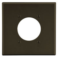 Hubbell P703 2-Gang Wall Plate with Two 2.15-Inch Openings, Brushed Finish