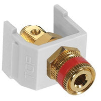 Hubbell SFSPGRW Snap-Fit, Red Speaker Post, White