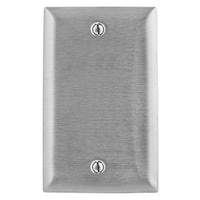 Hubbell SS13 1-Gang Blank Wall Plate, Stainless Steel
