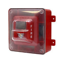 Secutron FH-400-RR-WP Weather Protected Wall / Ceiling Mount Horn with Device and Enclosure, Red