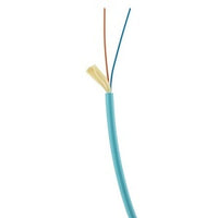 Hubbell HFCD1002R3 Fiber Optic Cable, OM3, 2-Fiber, Distribution Riser, Tight Buffer, Aqua