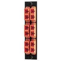 Hubbell FSPNSCDS6OR Fiber Optic Patch Panel with 12 Ports and 6 SC Duplex Zirconia Connectors