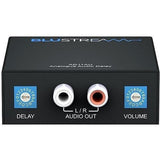Blustream AD11AU Analogue Audio Delay Processor with Volume Control, RCA In/Out, 1s Adjustable Delay