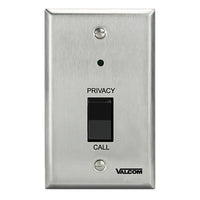 Valcom V-9320 Call-In Button with Privacy Switch and Volume Control, Stainless Steel