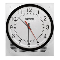 Valcom VIP-429A-A IP Clock / Speaker, 12" Analog Clock, 1-Way or Talkback Programmable, White