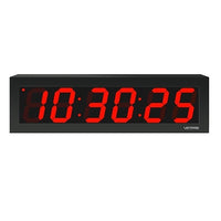 Valcom VIP-D640A IP PoE Digital Clock, 4.0" 6-Digit Display, NTP Sync, Wall Mount, Black