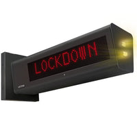 Valcom VL522BK-F-FC-IC IP Double Sided 7-Color LED Text Sign with Speaker and Flashers, InformaCast, Black