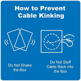 ICC ICCABR6EBL CAT6e CMR Riser 23AWG 100% Solid Pure Copper Unshielded Bulk Ethernet Cable, UTP, PoE++, 600 MHz, UL Certified, 1000' Reelex Pull Box, Blue