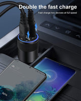 Port USB Car Charger 2 Pack — 3.4A Fast Charge for iPhone 17/16/15/14, Samsung G