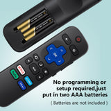 2) Replacement Remote Control Compatible For Roku Tv,For Tcl Roku/For Hisense Ro
