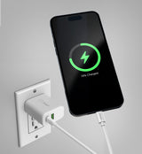 Charger For Iphone And Ipad, Usb C And Usb Dual Wall Charger Set With Type-C Lig