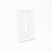 Dynacom 10600-P3W-WH Wall Plate, Flush Port ID WP Single-Gang 3-Port White