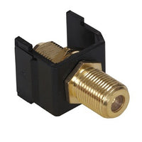 Hubbell SFFGBK Snap-Fit, Gold F-Coax Connector, Almond
