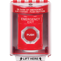STI SS2071EX-EN Stopper Station Surface Mount Turn-to-Reset Push Button with Emergency Exit Label, Red