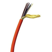 Hubbell HFCD1006R6 Fiber Optic Cable, Orange 6-Fiber OM1, Tight Buffer