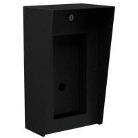 Pedestal Pro 814HOU-ALCY-01-CRS 8" x 14" Portrait Steel Housing, Black, fits Alocity AI-1000 Intercom.