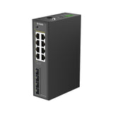 D-Link DIS-210G-12P 12-Port Industrial Gigabit Smart Managed PoE+ Switch with (4) SFP