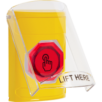 STI SS2227NT-EN Momentary Stopper Station, Weather Resistant, Indoor, Flush / Surface Mount, No Text, Yellow
