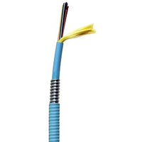 Hubbell HFCD15024P4 24-Fiber Optic Cable, OM4, Distribution, Armored, Aqua