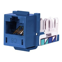 Hubbell HXJ6B24 XCELERATOR TIA CAT6 Component Modular Jack, 25-Pack, Blue