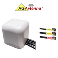 AG Antenna AG43-MW-2CW AG43 Low Profile Series Mobility 3-Lead MIMO 2 x Cellular 3G 4G 5G CBRS / WiFi Dual Band - Magnetic Mount Antenna w/15ft Coax Cables - White