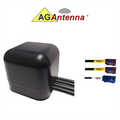 AG Antenna AG43F-MB-2CG AG43 Low Profile Series Mobility 3-LEAD Mimo 2 x Cellular 3G 4G 5G Cbrs / Gps Gnss - Magnetic Mount Antenna W/15FT Coax Cables Fk - Black
