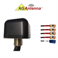 AG Antenna AG45F-BB-4WG AG45 Low Profile Series Mobility 5-LEAD Multi-mimo 4 x WIFI Dual Band / Gps Gnss - Bolt Mount Antenna W/15FT Coax Cables Fk - Black
