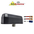 AG Antenna AG93F-BB-2WG AG93 Low Profile Series Mobility 3-Lead MIMO 2 x WiFi Dual Band / GPS GNSS - Bolt Mount Antenna w/15ft Coax Cables FK - Black