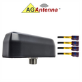 AG Antenna AG94F-BB-4C AG94 Low Profile Series Mobility 4-Lead Multi-MIMO 4 x Cellular 3G 4G 5G CBRS - Bolt Mount Antenna w/15ft Coax Cables FK - Black
