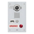 Aiphone IX-DVF-2RA-FR IX Series IP Video Emergency Station with Call Buttons in French, SIP Compatible, Flush Mount, Vandal Resistant, Stainless Steel