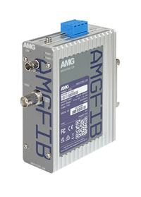AMG Systems AMGFIB-1VR-M1B Industrial 1-Channel CVI/TVI/AHD/CVBS Video Receiver, Multimode 2Km, 1-Fiber, B-Side, ST Connector, DIN Rail / Wall Mount, 9-36VDC or 24VAC Input