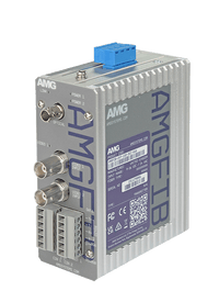AMG Systems AMGFIB-2VR-1SD-3CC-S1B Industrial 2-Channel CVI/TVI/AHD/CVBS Video Receiver, 1-Duplex RS422/485 Serial Data, Singlemode 20Km, 1-Fiber, 1550nm, B-Side, ST Connector, 9-36VDC or 24VAC Input