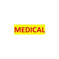 SigCom 880-0056-Y Label for SPECTRUM Pull Stations Lower Section "MEDICAL", Red Text, Yellow Label
