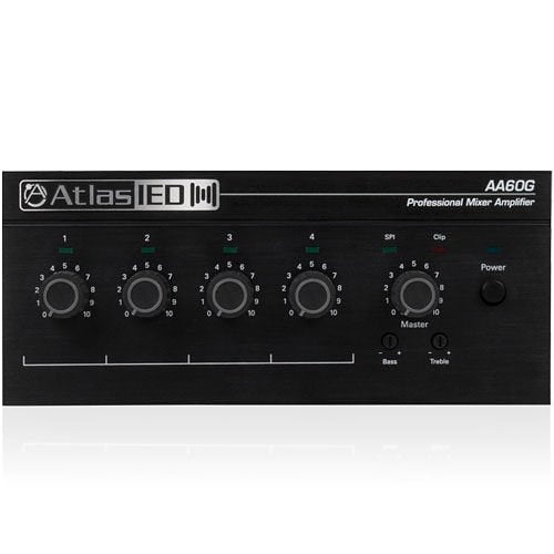 AtlasIED AA60G 4-Input, 60W Mixer Amplifier with Global Power Supply