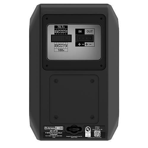 AtlasIED AS-4T-B AS Series 4" Surface Mount Speaker, Passive, Black