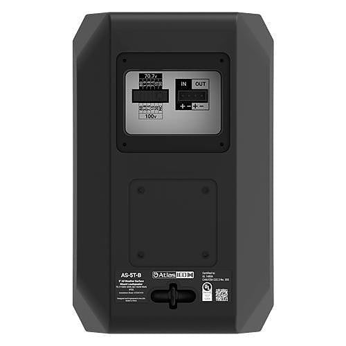 AtlasIED AS-5T-B AS Series 5.25" Surface Mount Speaker, Black