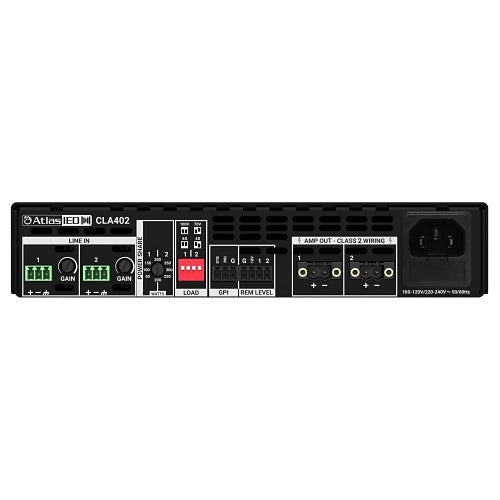 AtlasIED CLA402 2-Channel Multi Impedance Power Share Amplifier, 400W
