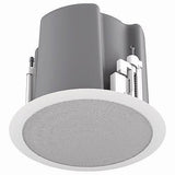 AtlasIED FAP63T-BEGR 6.5" Coaxial In-Ceiling Speaker with 32W 70V, 100V Transformer, Ported Enclosure, Safety First Mounting System and Round Black Edgeless Grill