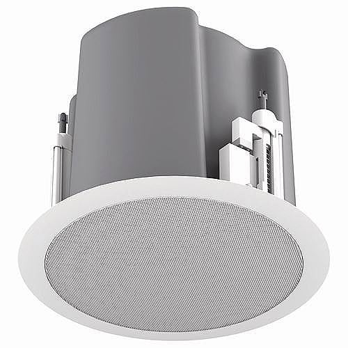 AtlasIED FAP63T-BEGR 6.5" Coaxial In-Ceiling Speaker with 32W 70V, 100V Transformer, Ported Enclosure, Safety First Mounting System and Round Black Edgeless Grill