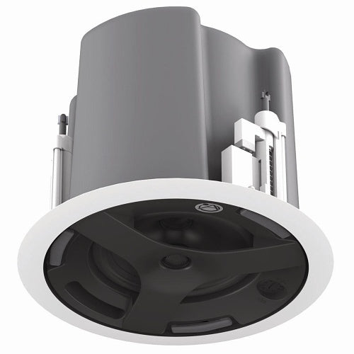AtlasIED FAP63T-BEGS 6.5" Coaxial In-Ceiling Speaker with 32W 70V/100V Transformer, Ported Enclosure, Safety First Mounting System and Square Black Edgeless Grille