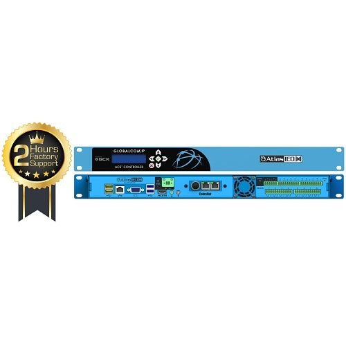 AtlasIED IP108-CS GLOBALCOM IP100 Controller with ACS Controller, 8x8 CobraNet Audio