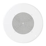 AtlasIED UKT70-2C-U51-8 8" Dual Voice Coil In-Ceiling Speaker for Fire Signaling with 5W 70V Transformer and U51-8 Baffle