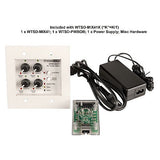 AtlasIED WTSD-MIX41K Indoor/Outdoor Analog Wall 4x1 Mic/Line Mixer W/Optional Dante Audio Network Interface