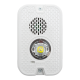 System Sensor P2GWKLED-P L-Series Outdoor Compact Wall-Mounted Horn Strobe, Plain, White