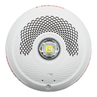 System Sensor SPSCWLED-SP L-Series Indoor Speaker Ceiling-Mounted LED Strobe, "FUEGO", White